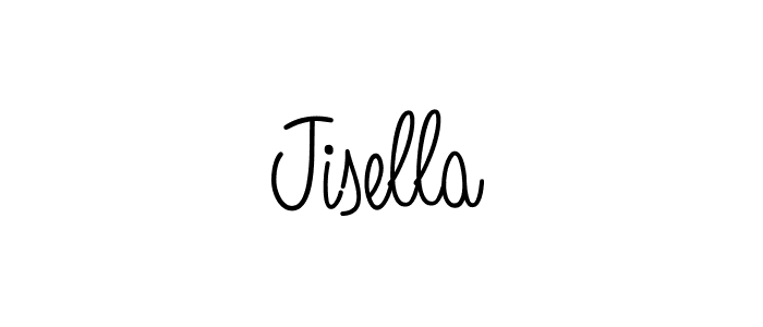 Use a signature maker to create a handwritten signature online. With this signature software, you can design (Angelique-Rose-font-FFP) your own signature for name Jisella. Jisella signature style 5 images and pictures png