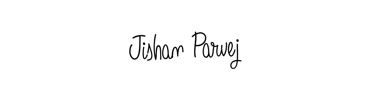 The best way (Angelique-Rose-font-FFP) to make a short signature is to pick only two or three words in your name. The name Jishan Parvej include a total of six letters. For converting this name. Jishan Parvej signature style 5 images and pictures png