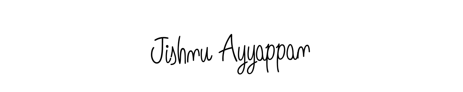 Also we have Jishnu Ayyappan name is the best signature style. Create professional handwritten signature collection using Angelique-Rose-font-FFP autograph style. Jishnu Ayyappan signature style 5 images and pictures png