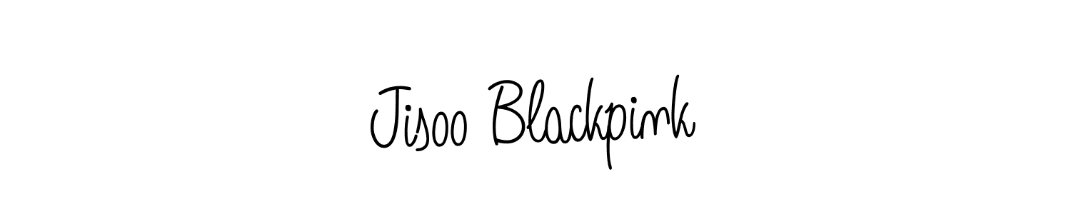 Make a beautiful signature design for name Jisoo Blackpink. With this signature (Angelique-Rose-font-FFP) style, you can create a handwritten signature for free. Jisoo Blackpink signature style 5 images and pictures png