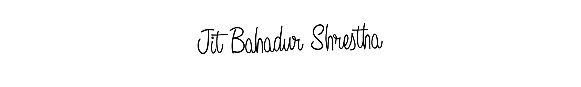 Use a signature maker to create a handwritten signature online. With this signature software, you can design (Angelique-Rose-font-FFP) your own signature for name Jit Bahadur Shrestha. Jit Bahadur Shrestha signature style 5 images and pictures png
