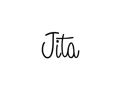 Jita stylish signature style. Best Handwritten Sign (Angelique-Rose-font-FFP) for my name. Handwritten Signature Collection Ideas for my name Jita. Jita signature style 5 images and pictures png