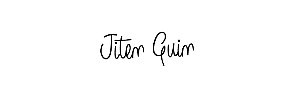 Use a signature maker to create a handwritten signature online. With this signature software, you can design (Angelique-Rose-font-FFP) your own signature for name Jiten Guin. Jiten Guin signature style 5 images and pictures png