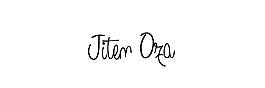 Jiten Oza stylish signature style. Best Handwritten Sign (Angelique-Rose-font-FFP) for my name. Handwritten Signature Collection Ideas for my name Jiten Oza. Jiten Oza signature style 5 images and pictures png