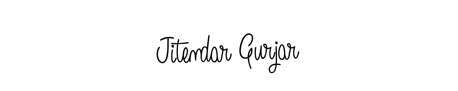 How to make Jitendar Gurjar name signature. Use Angelique-Rose-font-FFP style for creating short signs online. This is the latest handwritten sign. Jitendar Gurjar signature style 5 images and pictures png