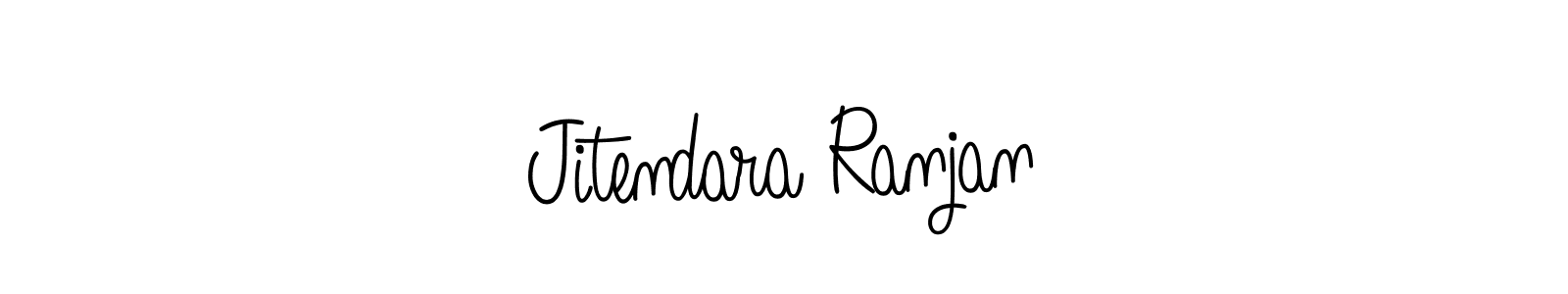 How to make Jitendara Ranjan name signature. Use Angelique-Rose-font-FFP style for creating short signs online. This is the latest handwritten sign. Jitendara Ranjan signature style 5 images and pictures png