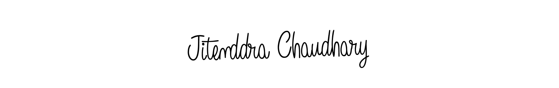 Make a beautiful signature design for name Jitenddra Chaudhary. With this signature (Angelique-Rose-font-FFP) style, you can create a handwritten signature for free. Jitenddra Chaudhary signature style 5 images and pictures png