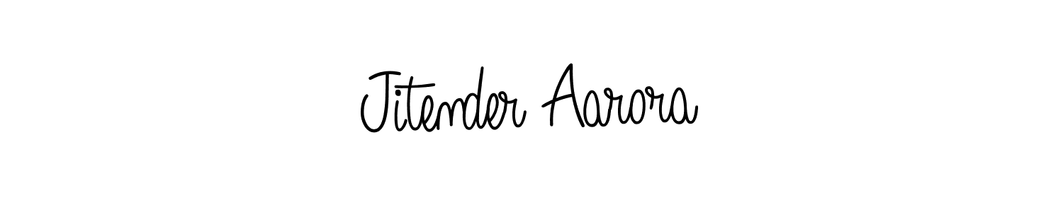 Also we have Jitender Aarora name is the best signature style. Create professional handwritten signature collection using Angelique-Rose-font-FFP autograph style. Jitender Aarora signature style 5 images and pictures png