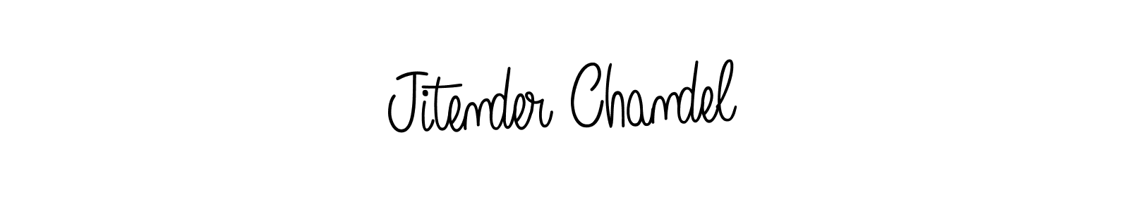 Jitender Chandel stylish signature style. Best Handwritten Sign (Angelique-Rose-font-FFP) for my name. Handwritten Signature Collection Ideas for my name Jitender Chandel. Jitender Chandel signature style 5 images and pictures png