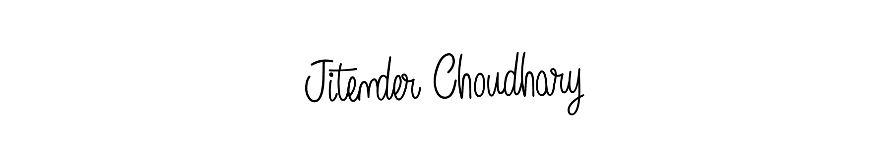 Design your own signature with our free online signature maker. With this signature software, you can create a handwritten (Angelique-Rose-font-FFP) signature for name Jitender Choudhary. Jitender Choudhary signature style 5 images and pictures png