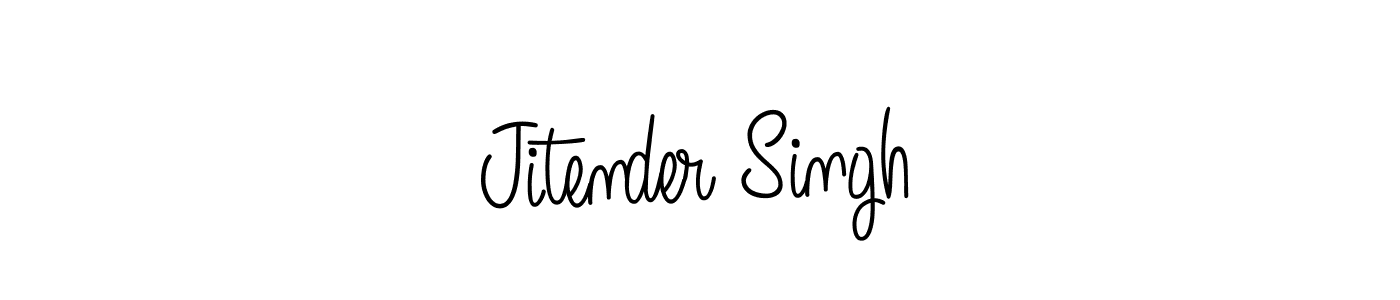 Use a signature maker to create a handwritten signature online. With this signature software, you can design (Angelique-Rose-font-FFP) your own signature for name Jitender Singh. Jitender Singh signature style 5 images and pictures png