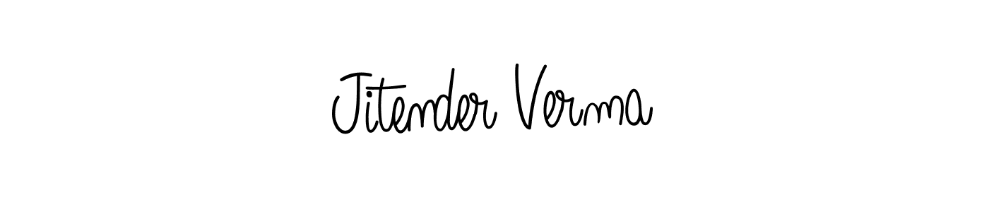 Make a beautiful signature design for name Jitender Verma. With this signature (Angelique-Rose-font-FFP) style, you can create a handwritten signature for free. Jitender Verma signature style 5 images and pictures png