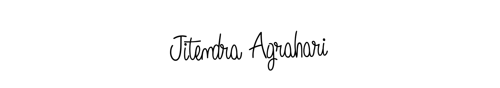 The best way (Angelique-Rose-font-FFP) to make a short signature is to pick only two or three words in your name. The name Jitendra Agrahari include a total of six letters. For converting this name. Jitendra Agrahari signature style 5 images and pictures png