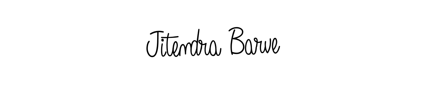 How to make Jitendra Barve name signature. Use Angelique-Rose-font-FFP style for creating short signs online. This is the latest handwritten sign. Jitendra Barve signature style 5 images and pictures png