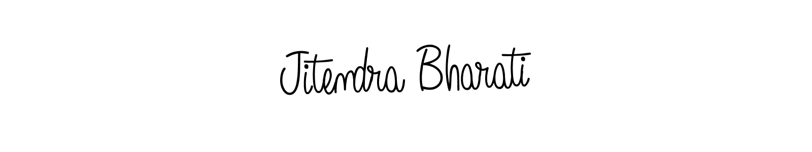 How to make Jitendra Bharati name signature. Use Angelique-Rose-font-FFP style for creating short signs online. This is the latest handwritten sign. Jitendra Bharati signature style 5 images and pictures png