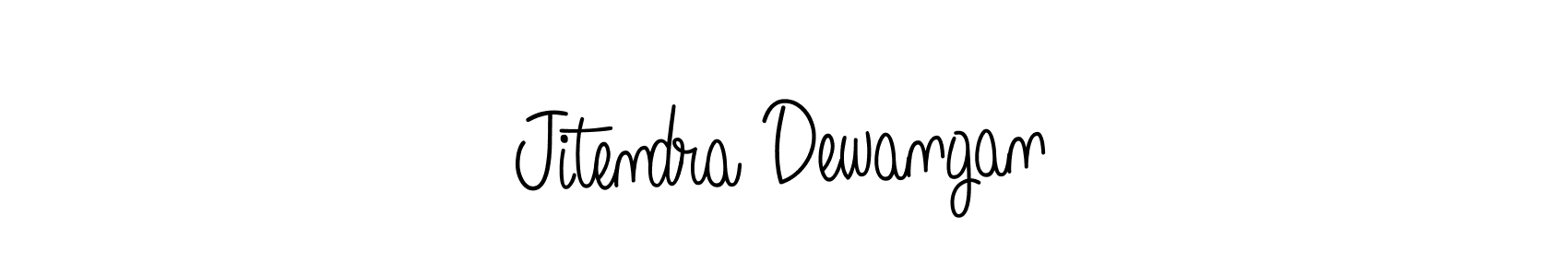 How to make Jitendra Dewangan name signature. Use Angelique-Rose-font-FFP style for creating short signs online. This is the latest handwritten sign. Jitendra Dewangan signature style 5 images and pictures png