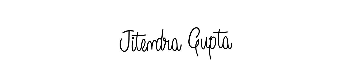 How to make Jitendra Gupta name signature. Use Angelique-Rose-font-FFP style for creating short signs online. This is the latest handwritten sign. Jitendra Gupta signature style 5 images and pictures png