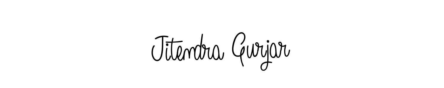 Design your own signature with our free online signature maker. With this signature software, you can create a handwritten (Angelique-Rose-font-FFP) signature for name Jitendra Gurjar. Jitendra Gurjar signature style 5 images and pictures png