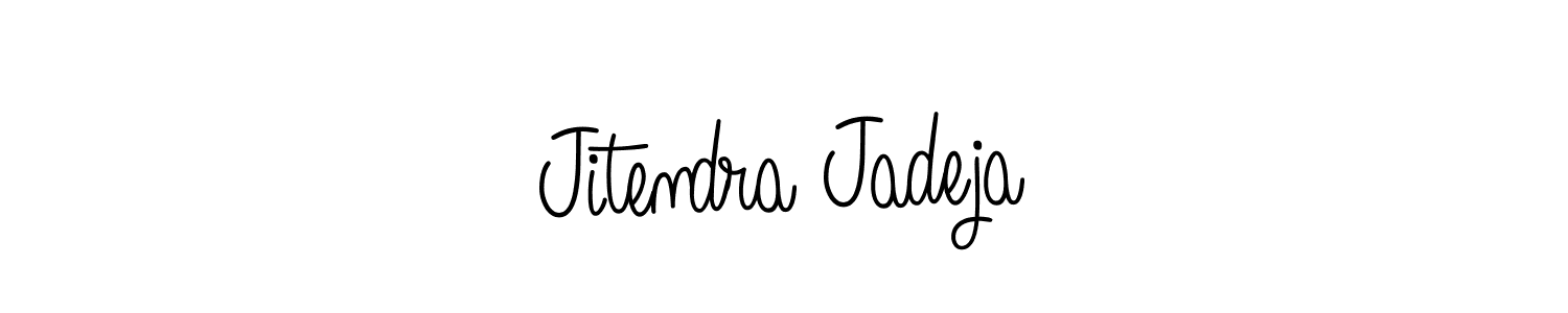 How to make Jitendra Jadeja name signature. Use Angelique-Rose-font-FFP style for creating short signs online. This is the latest handwritten sign. Jitendra Jadeja signature style 5 images and pictures png