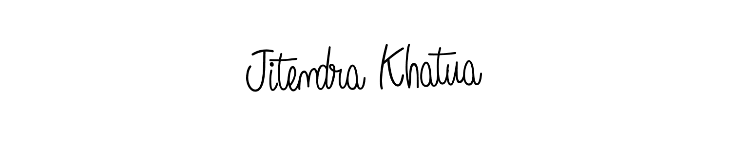 Make a beautiful signature design for name Jitendra Khatua. With this signature (Angelique-Rose-font-FFP) style, you can create a handwritten signature for free. Jitendra Khatua signature style 5 images and pictures png