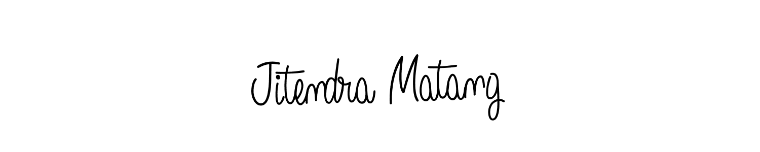 You should practise on your own different ways (Angelique-Rose-font-FFP) to write your name (Jitendra Matang) in signature. don't let someone else do it for you. Jitendra Matang signature style 5 images and pictures png
