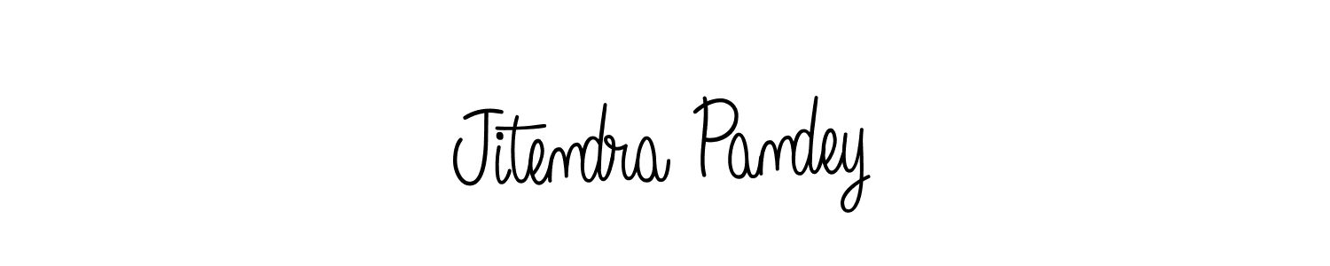 How to make Jitendra Pandey name signature. Use Angelique-Rose-font-FFP style for creating short signs online. This is the latest handwritten sign. Jitendra Pandey signature style 5 images and pictures png