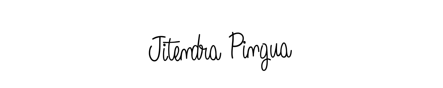 Use a signature maker to create a handwritten signature online. With this signature software, you can design (Angelique-Rose-font-FFP) your own signature for name Jitendra Pingua. Jitendra Pingua signature style 5 images and pictures png