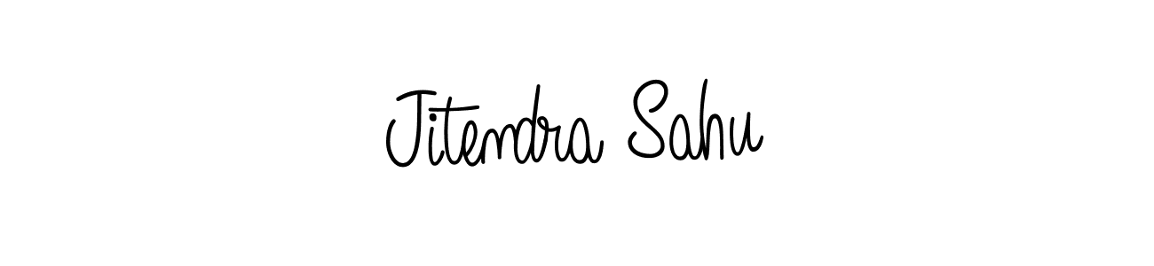 Use a signature maker to create a handwritten signature online. With this signature software, you can design (Angelique-Rose-font-FFP) your own signature for name Jitendra Sahu. Jitendra Sahu signature style 5 images and pictures png