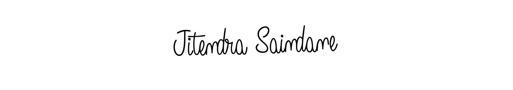 How to make Jitendra Saindane name signature. Use Angelique-Rose-font-FFP style for creating short signs online. This is the latest handwritten sign. Jitendra Saindane signature style 5 images and pictures png