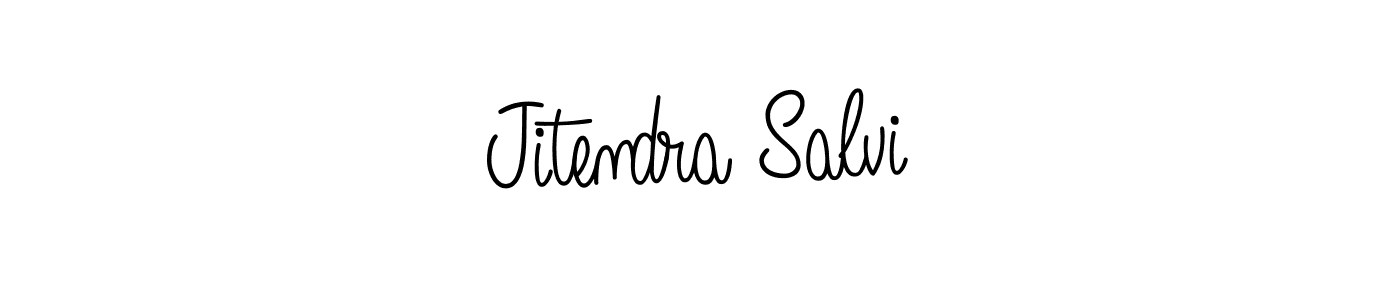 Use a signature maker to create a handwritten signature online. With this signature software, you can design (Angelique-Rose-font-FFP) your own signature for name Jitendra Salvi. Jitendra Salvi signature style 5 images and pictures png