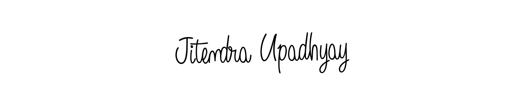 How to make Jitendra Upadhyay name signature. Use Angelique-Rose-font-FFP style for creating short signs online. This is the latest handwritten sign. Jitendra Upadhyay signature style 5 images and pictures png