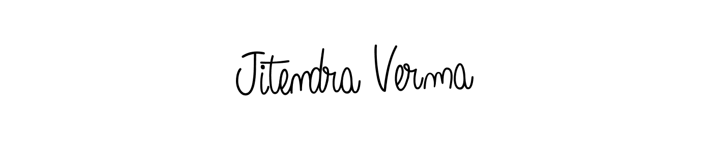 Design your own signature with our free online signature maker. With this signature software, you can create a handwritten (Angelique-Rose-font-FFP) signature for name Jitendra Verma. Jitendra Verma signature style 5 images and pictures png