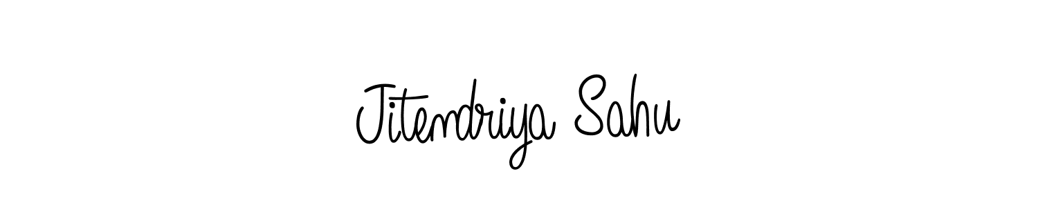 Design your own signature with our free online signature maker. With this signature software, you can create a handwritten (Angelique-Rose-font-FFP) signature for name Jitendriya Sahu. Jitendriya Sahu signature style 5 images and pictures png