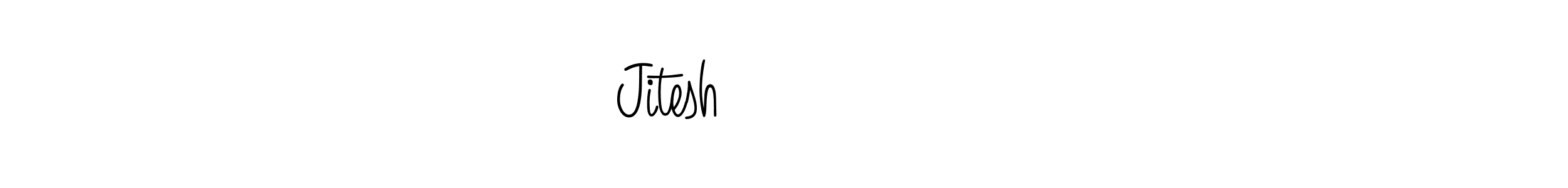 Make a beautiful signature design for name Jitesh गुर्जर. With this signature (Angelique-Rose-font-FFP) style, you can create a handwritten signature for free. Jitesh गुर्जर signature style 5 images and pictures png