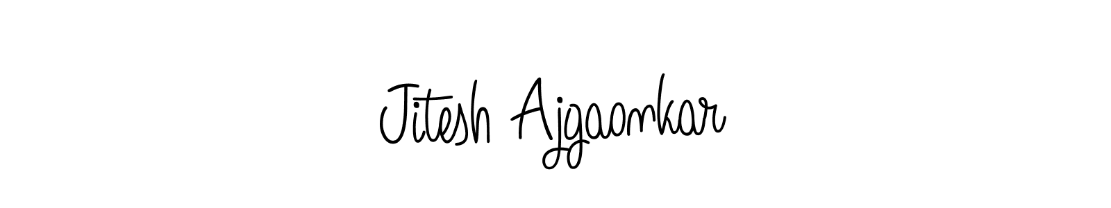 The best way (Angelique-Rose-font-FFP) to make a short signature is to pick only two or three words in your name. The name Jitesh Ajgaonkar include a total of six letters. For converting this name. Jitesh Ajgaonkar signature style 5 images and pictures png