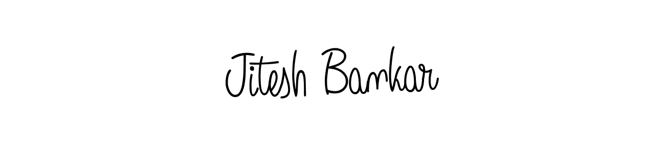 The best way (Angelique-Rose-font-FFP) to make a short signature is to pick only two or three words in your name. The name Jitesh Bankar include a total of six letters. For converting this name. Jitesh Bankar signature style 5 images and pictures png
