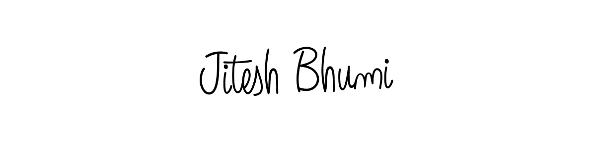 Jitesh Bhumi stylish signature style. Best Handwritten Sign (Angelique-Rose-font-FFP) for my name. Handwritten Signature Collection Ideas for my name Jitesh Bhumi. Jitesh Bhumi signature style 5 images and pictures png