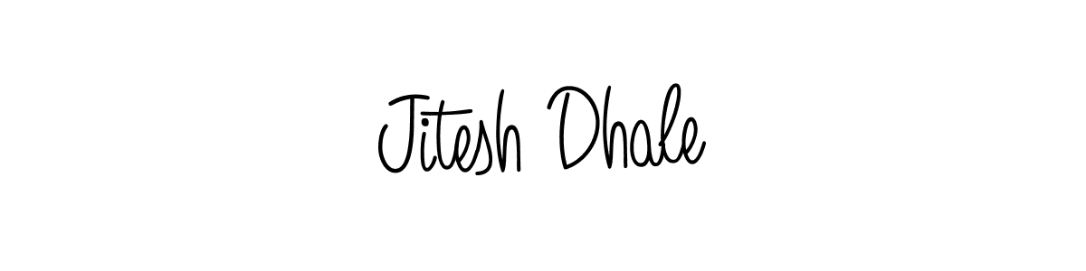 You should practise on your own different ways (Angelique-Rose-font-FFP) to write your name (Jitesh Dhale) in signature. don't let someone else do it for you. Jitesh Dhale signature style 5 images and pictures png