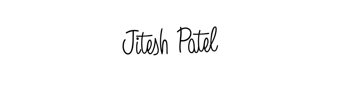 Design your own signature with our free online signature maker. With this signature software, you can create a handwritten (Angelique-Rose-font-FFP) signature for name Jitesh Patel. Jitesh Patel signature style 5 images and pictures png