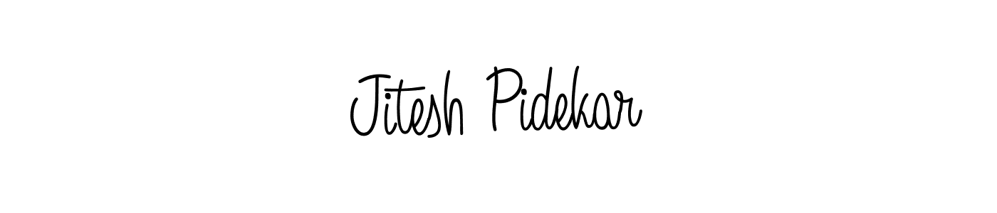 The best way (Angelique-Rose-font-FFP) to make a short signature is to pick only two or three words in your name. The name Jitesh Pidekar include a total of six letters. For converting this name. Jitesh Pidekar signature style 5 images and pictures png