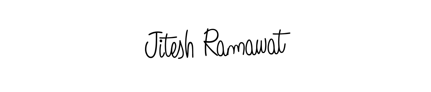 Design your own signature with our free online signature maker. With this signature software, you can create a handwritten (Angelique-Rose-font-FFP) signature for name Jitesh Ramawat. Jitesh Ramawat signature style 5 images and pictures png