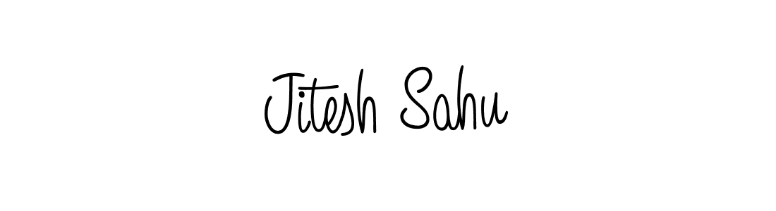 You should practise on your own different ways (Angelique-Rose-font-FFP) to write your name (Jitesh Sahu) in signature. don't let someone else do it for you. Jitesh Sahu signature style 5 images and pictures png