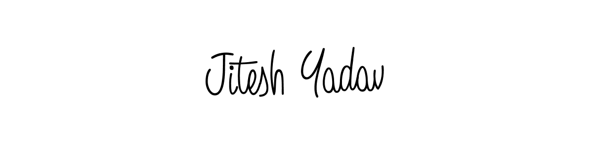 The best way (Angelique-Rose-font-FFP) to make a short signature is to pick only two or three words in your name. The name Jitesh Yadav include a total of six letters. For converting this name. Jitesh Yadav signature style 5 images and pictures png