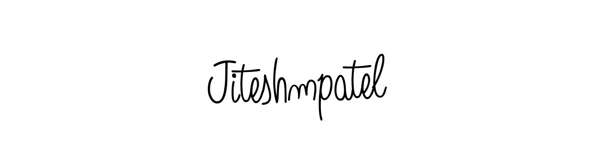 Make a beautiful signature design for name Jiteshmpatel. With this signature (Angelique-Rose-font-FFP) style, you can create a handwritten signature for free. Jiteshmpatel signature style 5 images and pictures png