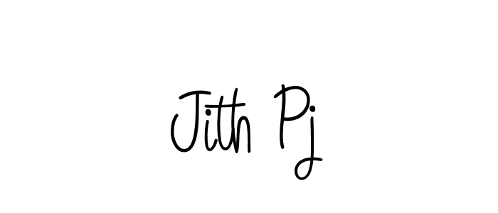 Use a signature maker to create a handwritten signature online. With this signature software, you can design (Angelique-Rose-font-FFP) your own signature for name Jith Pj. Jith Pj signature style 5 images and pictures png