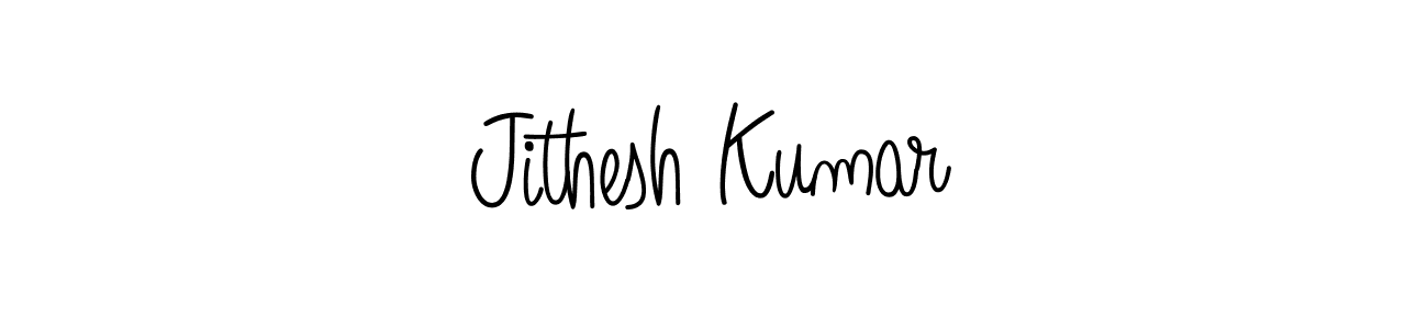 How to Draw Jithesh Kumar signature style? Angelique-Rose-font-FFP is a latest design signature styles for name Jithesh Kumar. Jithesh Kumar signature style 5 images and pictures png