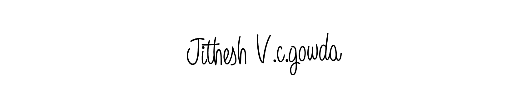 if you are searching for the best signature style for your name Jithesh V.c.gowda. so please give up your signature search. here we have designed multiple signature styles  using Angelique-Rose-font-FFP. Jithesh V.c.gowda signature style 5 images and pictures png