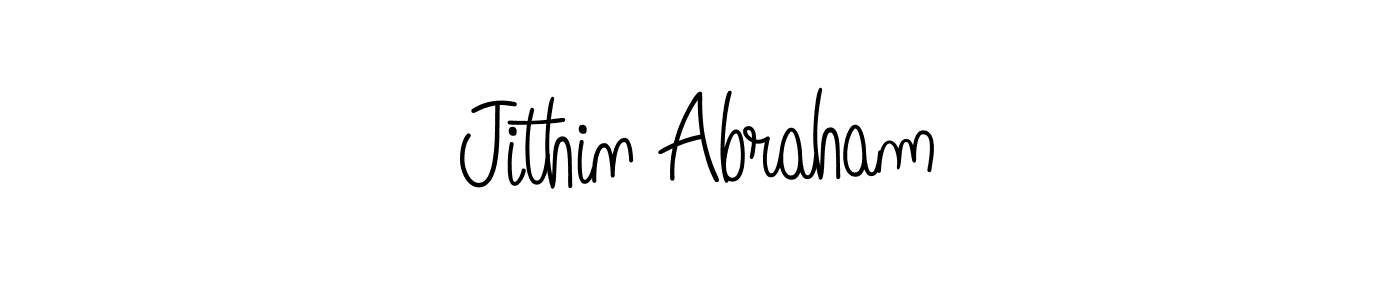 Design your own signature with our free online signature maker. With this signature software, you can create a handwritten (Angelique-Rose-font-FFP) signature for name Jithin Abraham. Jithin Abraham signature style 5 images and pictures png