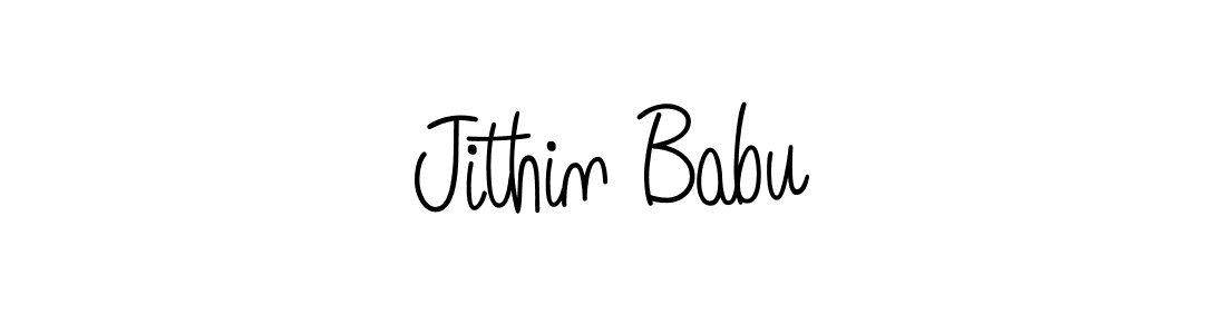 The best way (Angelique-Rose-font-FFP) to make a short signature is to pick only two or three words in your name. The name Jithin Babu include a total of six letters. For converting this name. Jithin Babu signature style 5 images and pictures png