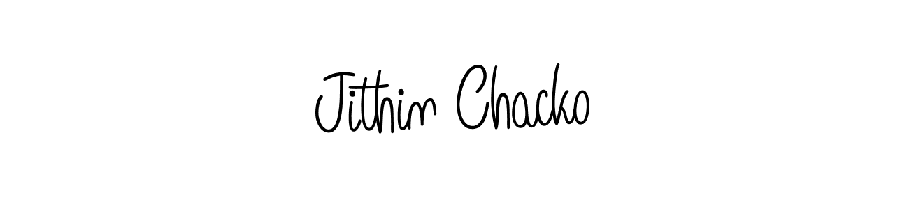 The best way (Angelique-Rose-font-FFP) to make a short signature is to pick only two or three words in your name. The name Jithin Chacko include a total of six letters. For converting this name. Jithin Chacko signature style 5 images and pictures png